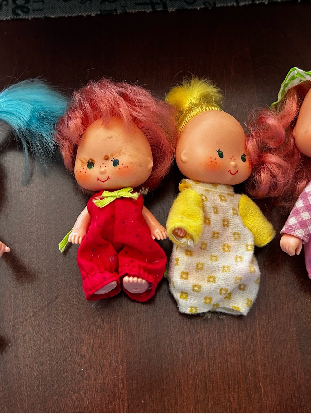 Vintage strawberry shortcake dolls Cute Kids Doll Pair in Red and Yellow Outfits